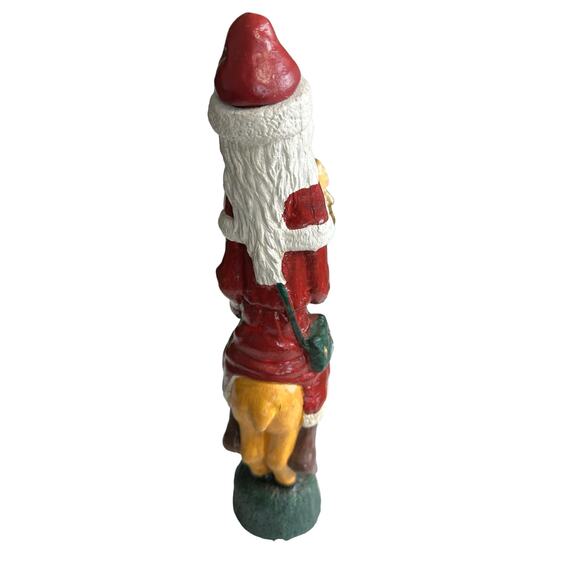 Vintage Old World Santa Candlestick Christmas Santa & Reindeer w/ Box - Picture 6 of 6
